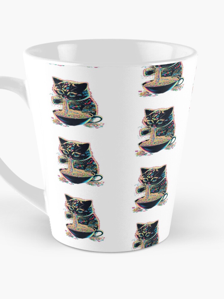 Thumbnail 3 of 4, Coffee Mug, Happy Raman Kitty designed and sold by AwakenedSoul.