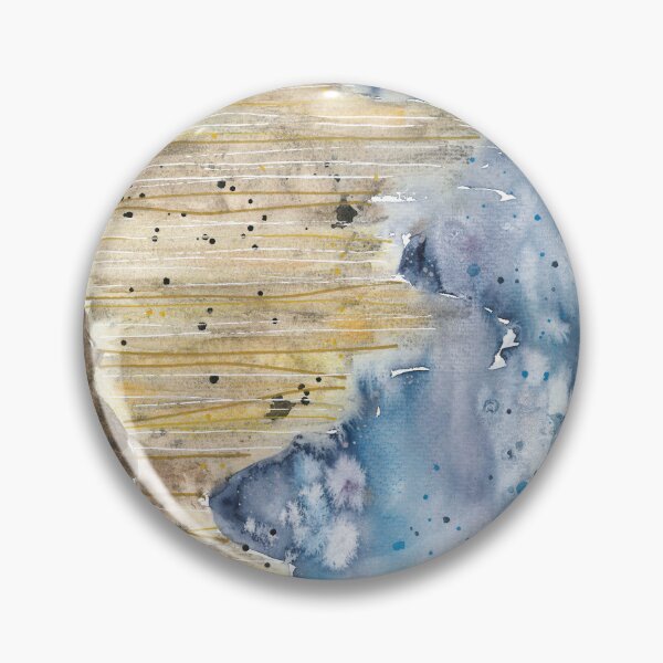 Item preview, Beautiful nature landscape, watercolor sunset, blue mountains designed and sold by anaozzart.