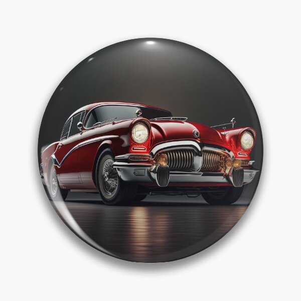 Item preview, Red beautiful classic car on a clean dark background (side view) designed and sold by OwnByCats.