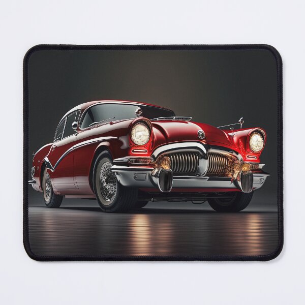 Item preview, Red beautiful classic car on a clean dark background (side view) designed and sold by OwnByCats.