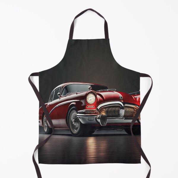 Item preview, Red beautiful classic car on a clean dark background (side view) designed and sold by OwnByCats.