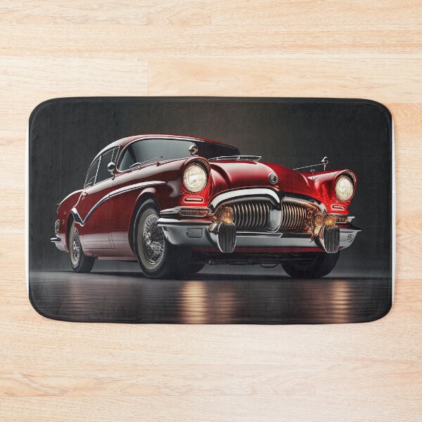 Item preview, Red beautiful classic car on a clean dark background (side view) designed and sold by OwnByCats.