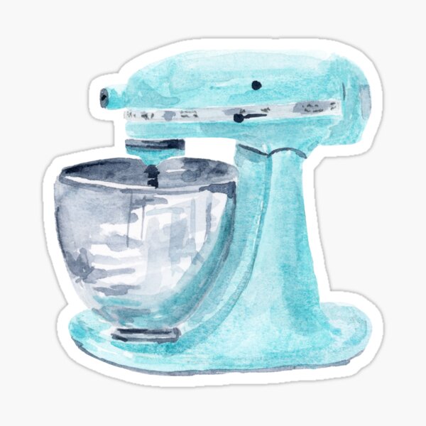 Kitchen Aid Mixer Pastel Blue Sticker for Sale by digidrawdude