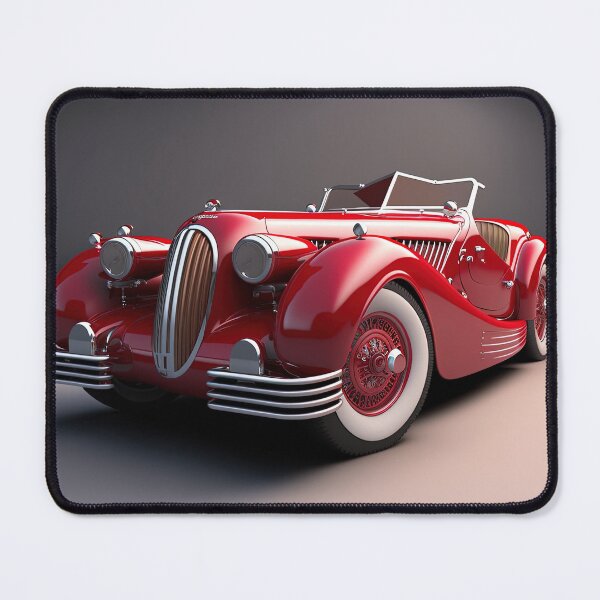 Item preview, Red beautiful vintage classic car on a clean background (side view) designed and sold by OwnByCats.