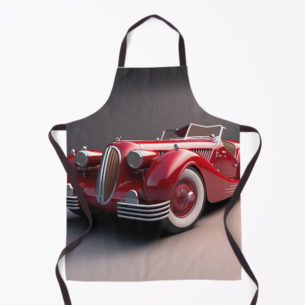 Item preview, Red beautiful vintage classic car on a clean background (side view) designed and sold by OwnByCats.
