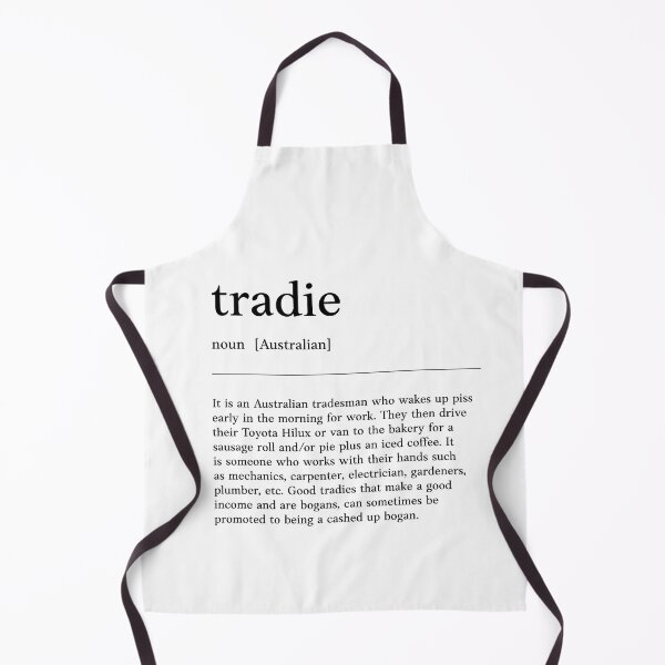 Item preview, Tradie |  black on white |  Tradesman | Funny Australian slang, phrase and humor definition designed and sold by Magic Mango.