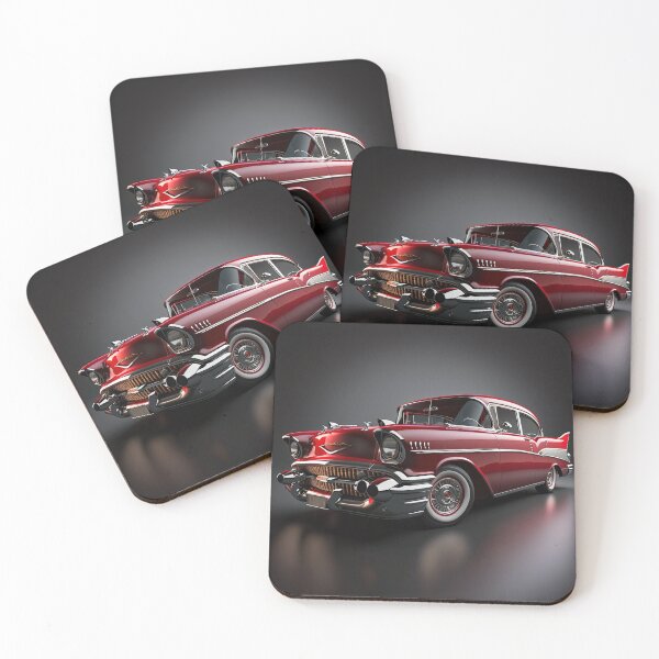 Item preview, Red beautiful vintage classic car on a clean background (side view) designed and sold by OwnByCats.