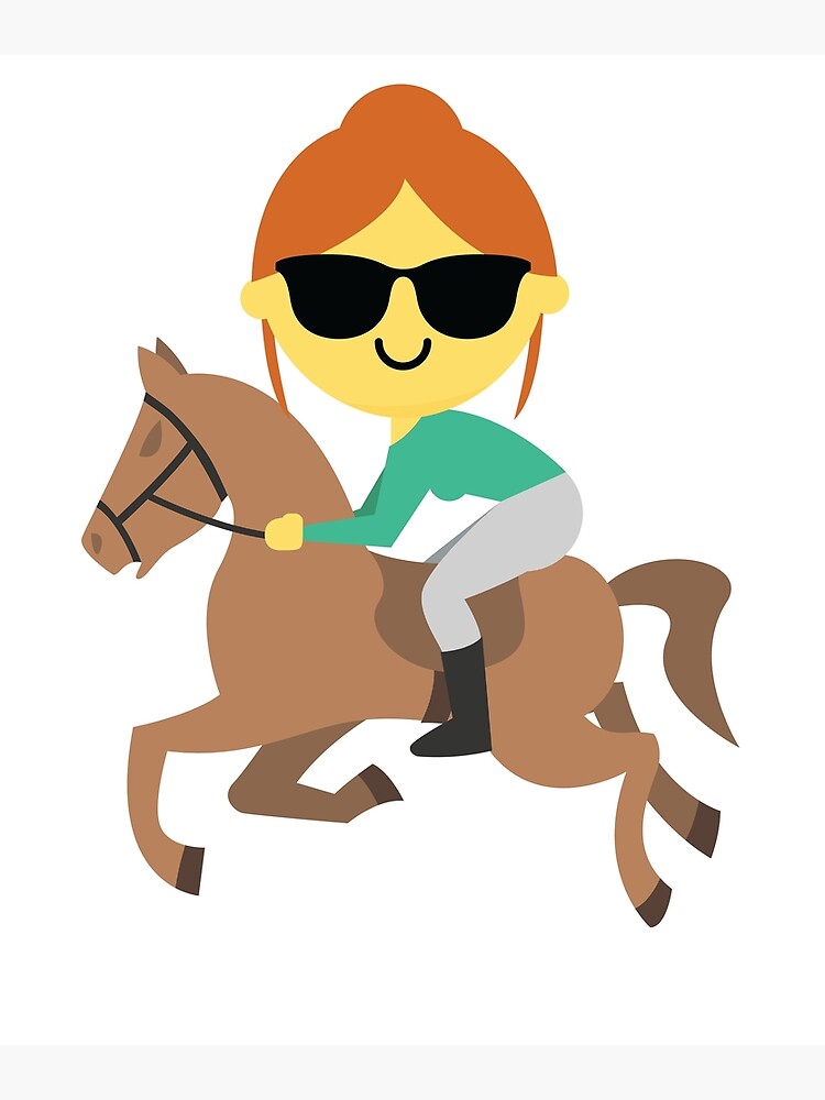 "Equestrian Girl Emoji " Art Print by HippoEmo Redbubble