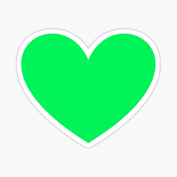 "Loving Green Heart " Sticker for Sale by allstars007 Redbubble