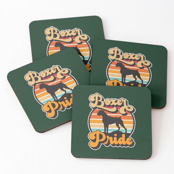 Item preview, Boxer Pride Retro Sunset Dog Silhouette Pet Design designed and sold by CRHPOD20.