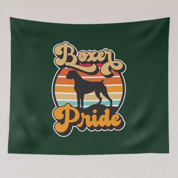 Item preview, Boxer Pride Retro Sunset Dog Silhouette Pet Design designed and sold by CRHPOD20.
