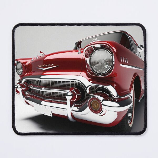 Item preview, Red beautiful vintage classic car close up on a clean background designed and sold by OwnByCats.