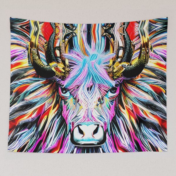 Item preview, Camargue Bull abstract painting designed and sold by Astralia.