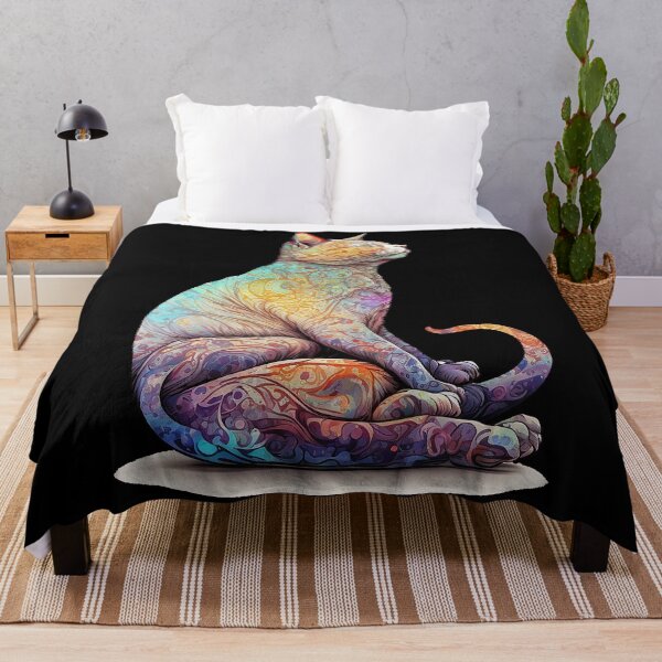 Item preview, Zen Chakra Colored Cat Meditating designed and sold by AwakenedSoul.