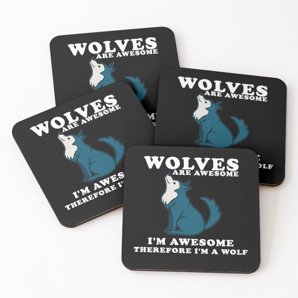 Item preview, wolves are awesome i'm awesome therefore i'm a wolf Black designed and sold by yssnyd.