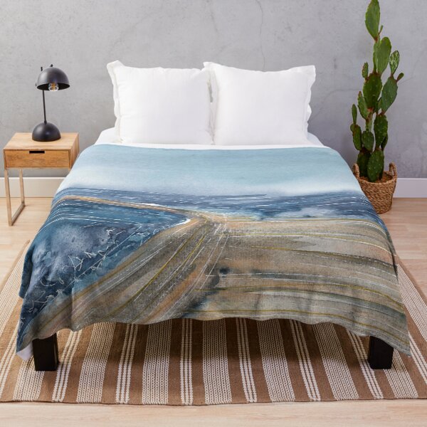Item preview, Beautiful nature landscape, blue watercolor landscape designed and sold by anaozzart.