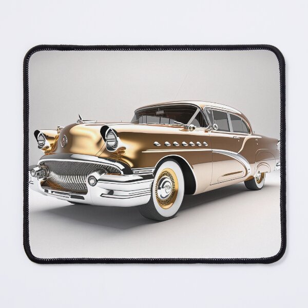 Item preview, Gold vintage classic car on a clean white background designed and sold by OwnByCats.