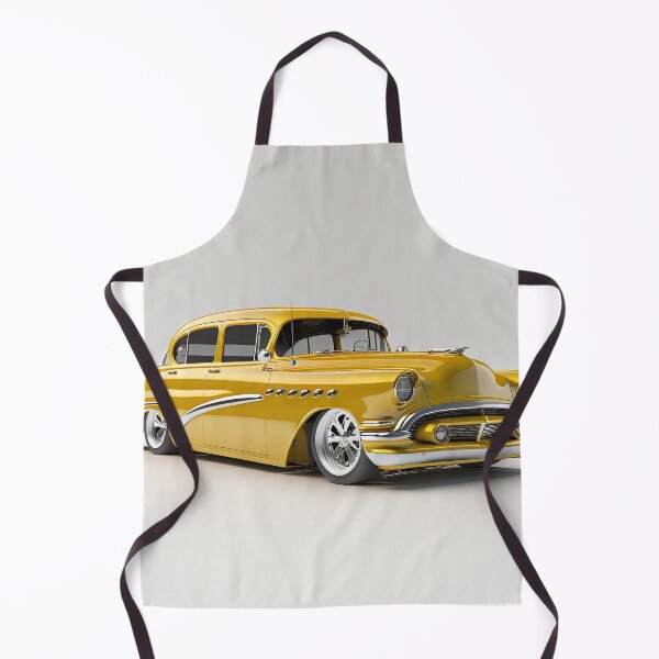 Item preview, Yellow vintage classic car on a clean white background designed and sold by OwnByCats.