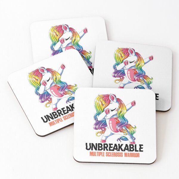 Item preview, Multiple Sclerosis Awareness - Unicorn Multiple Sclerosis Warrior Ribbon UNBREAKABLE designed and sold by Fernandezf.