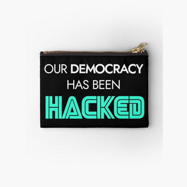 Item preview, Democracy Hacked - Aqua designed and sold by Essenti4lgoods.