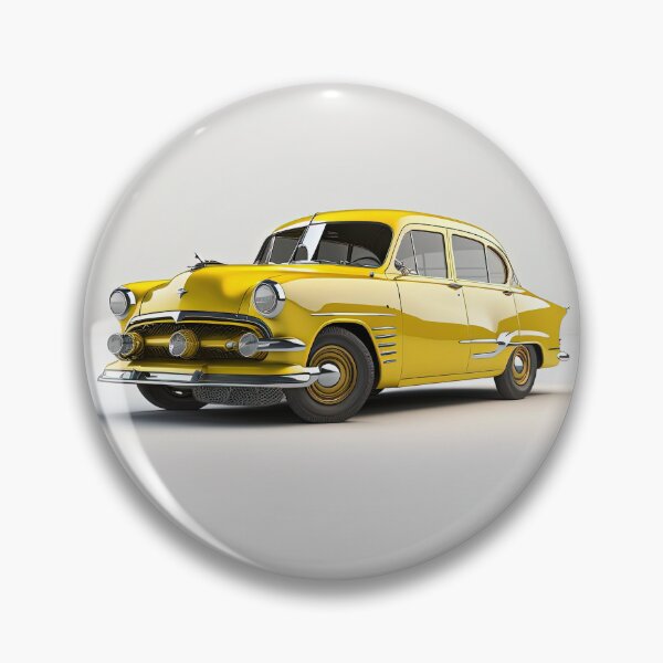 Item preview, Yellow vintage classic car on a clean white background designed and sold by OwnByCats.