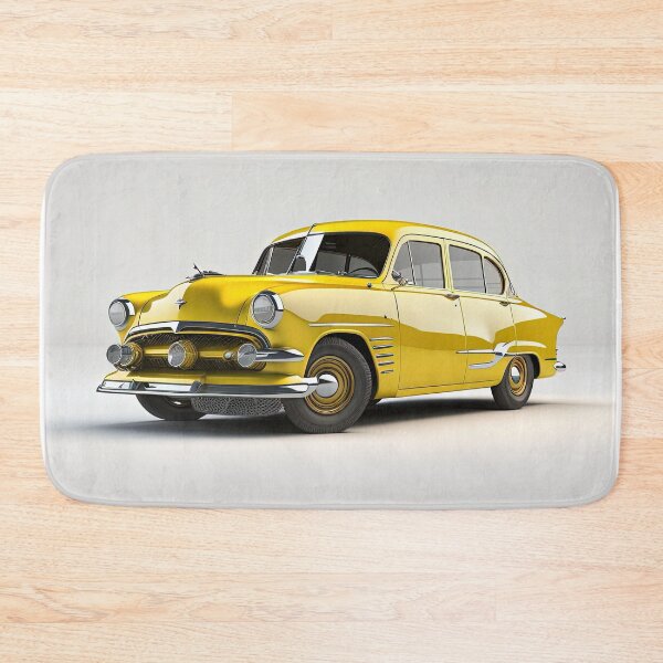 Item preview, Yellow vintage classic car on a clean white background designed and sold by OwnByCats.