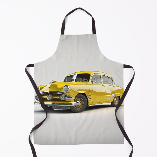 Item preview, Yellow vintage classic car on a clean white background designed and sold by OwnByCats.