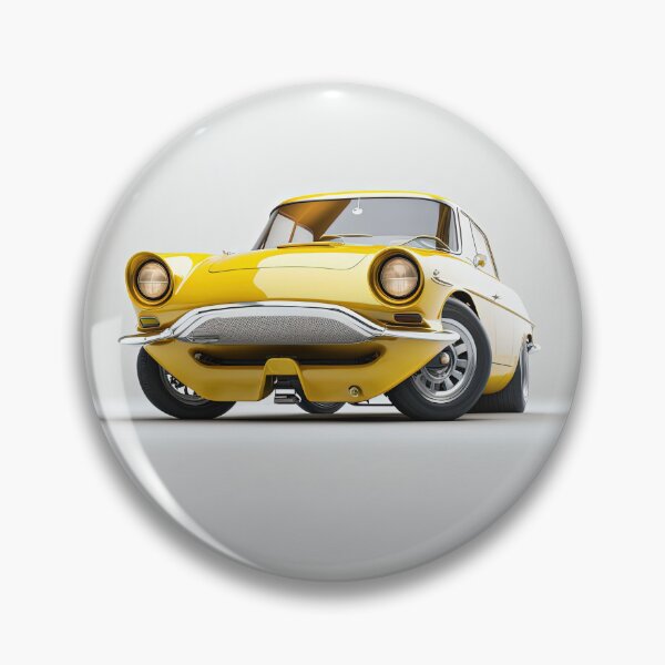 Item preview, Yellow classic car on a clean white background designed and sold by OwnByCats.
