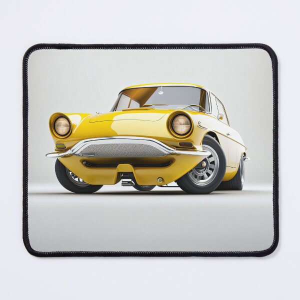 Item preview, Yellow classic car on a clean white background designed and sold by OwnByCats.
