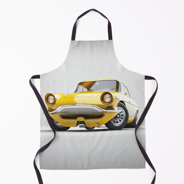 Item preview, Yellow classic car on a clean white background designed and sold by OwnByCats.