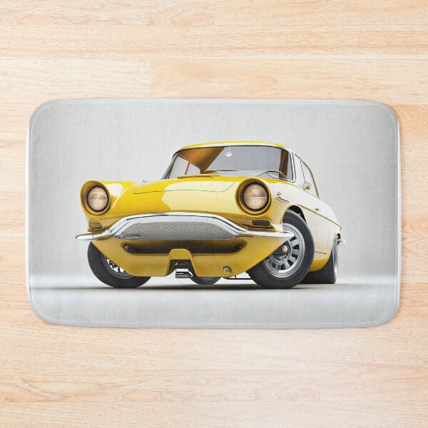 Item preview, Yellow classic car on a clean white background designed and sold by OwnByCats.