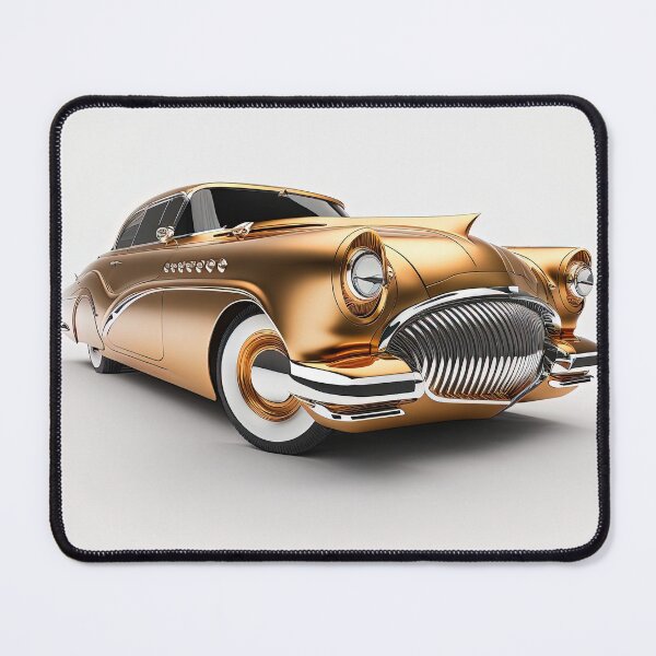 Item preview, Gold classic car on a clean white background designed and sold by OwnByCats.