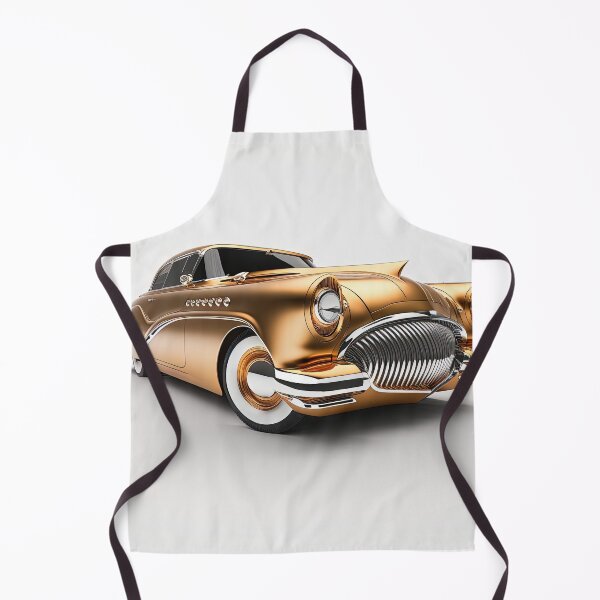 Item preview, Gold classic car on a clean white background designed and sold by OwnByCats.