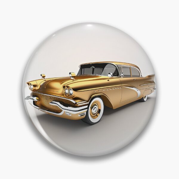 Item preview, Gold classic car on a clean white background designed and sold by OwnByCats.