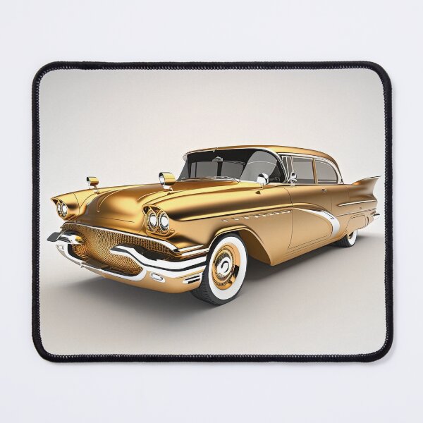 Item preview, Gold classic car on a clean white background designed and sold by OwnByCats.
