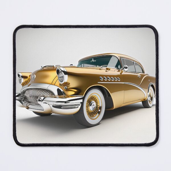 Item preview, Gold classic car on a clean white background designed and sold by OwnByCats.
