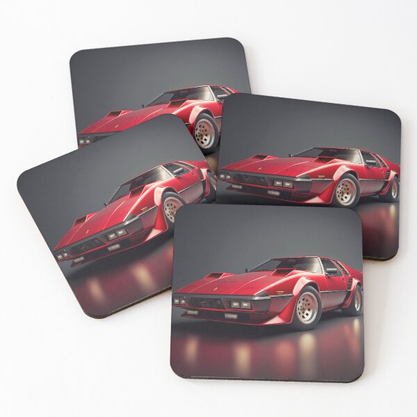 Item preview, Red beautiful vintage sport car on a clean dark background designed and sold by OwnByCats.