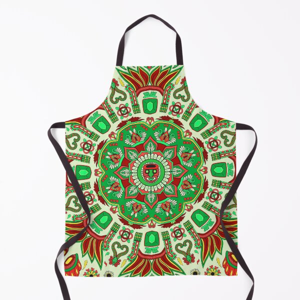 Item preview, Red And Green Mayan Mandala designed and sold by chrys-schwarz.