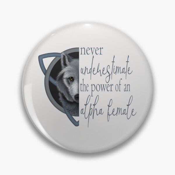 Item preview, Never Underestimate the Power of Alpha Female Arctic White Wolf designed and sold by DogLifeCo.