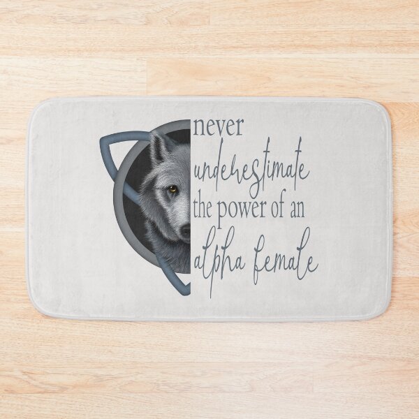 Item preview, Never Underestimate the Power of Alpha Female Arctic White Wolf designed and sold by DogLifeCo.