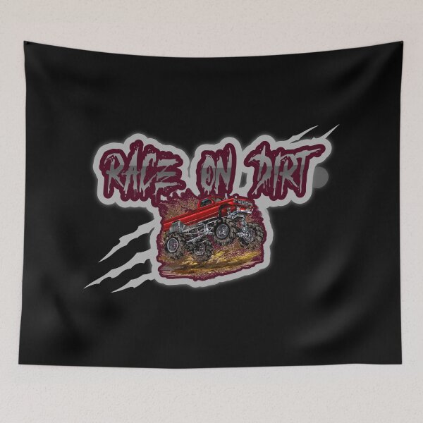 Item preview, Race On Dirt Red Metallic Monster Truck designed and sold by darknessjeff86.