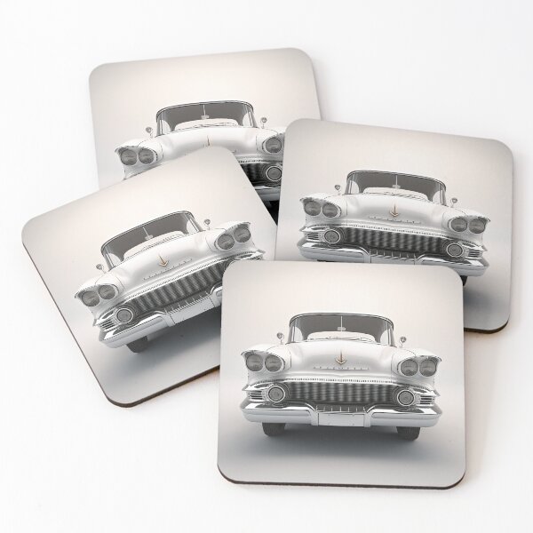 Item preview, White beautiful vintage car on a clean background designed and sold by OwnByCats.