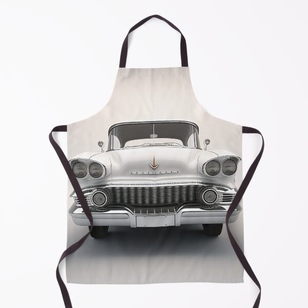Item preview, White beautiful vintage car on a clean background designed and sold by OwnByCats.