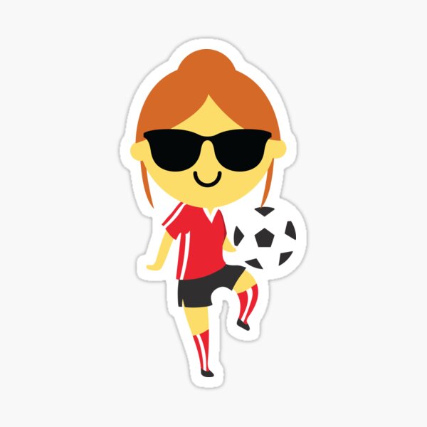 Artikel-Vorschau von Fußball-Mädchen-Emoji, designt und verkauft von HippoEmo.