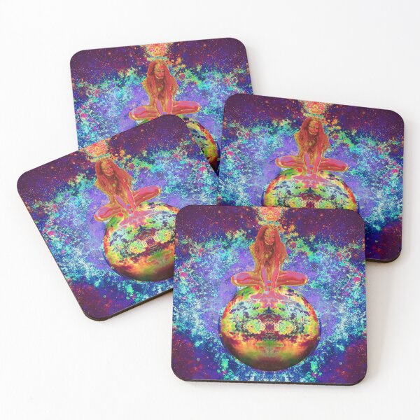 Item preview, Wandering Planet Nibiru Astral Goddess Sitting in galaxy by Tribal Trouble Painter designed and sold by tribaltrouble.