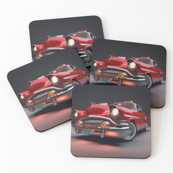 Item preview, Red beautiful vintage sport car on a clean dark background designed and sold by OwnByCats.