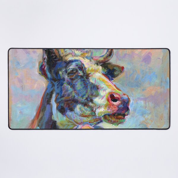 Item preview, Colorful Cow Portrait designed and sold by elfeather.