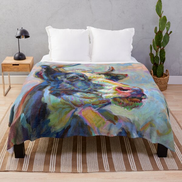 Item preview, Colorful Cow Portrait designed and sold by elfeather.