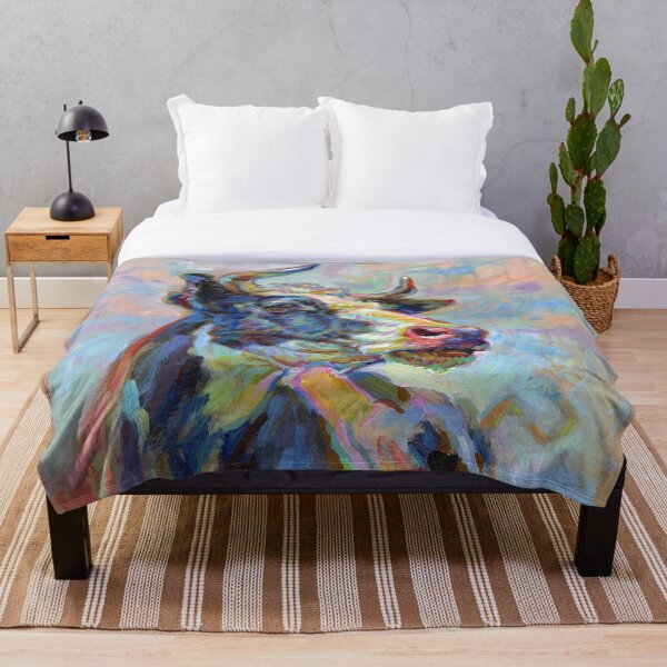 Item preview, Retrato de vaca colorido designed and sold by elfeather.