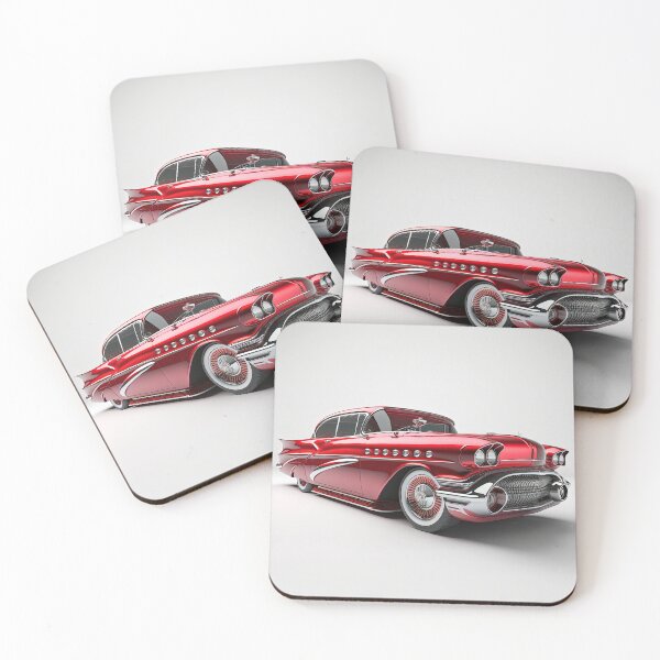 Item preview, Red beautiful vintage car on a clean background designed and sold by OwnByCats.